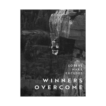 Winners Overcome - Black And White - Poster