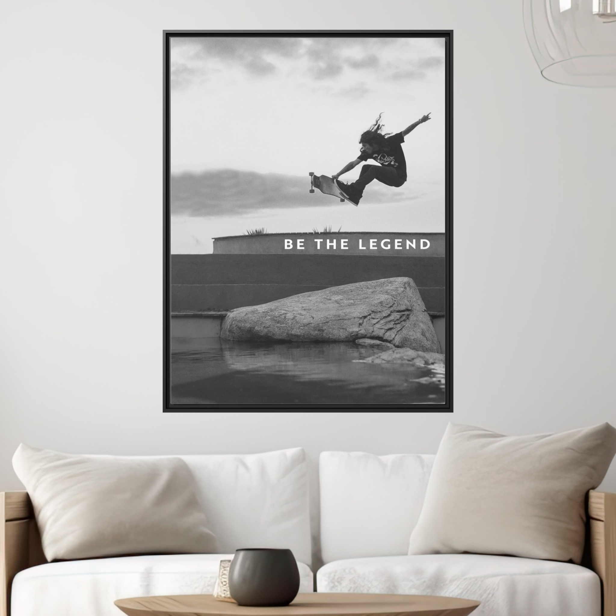 Be The Legend - Rip It Black And White - Wall Art - The Design Station
