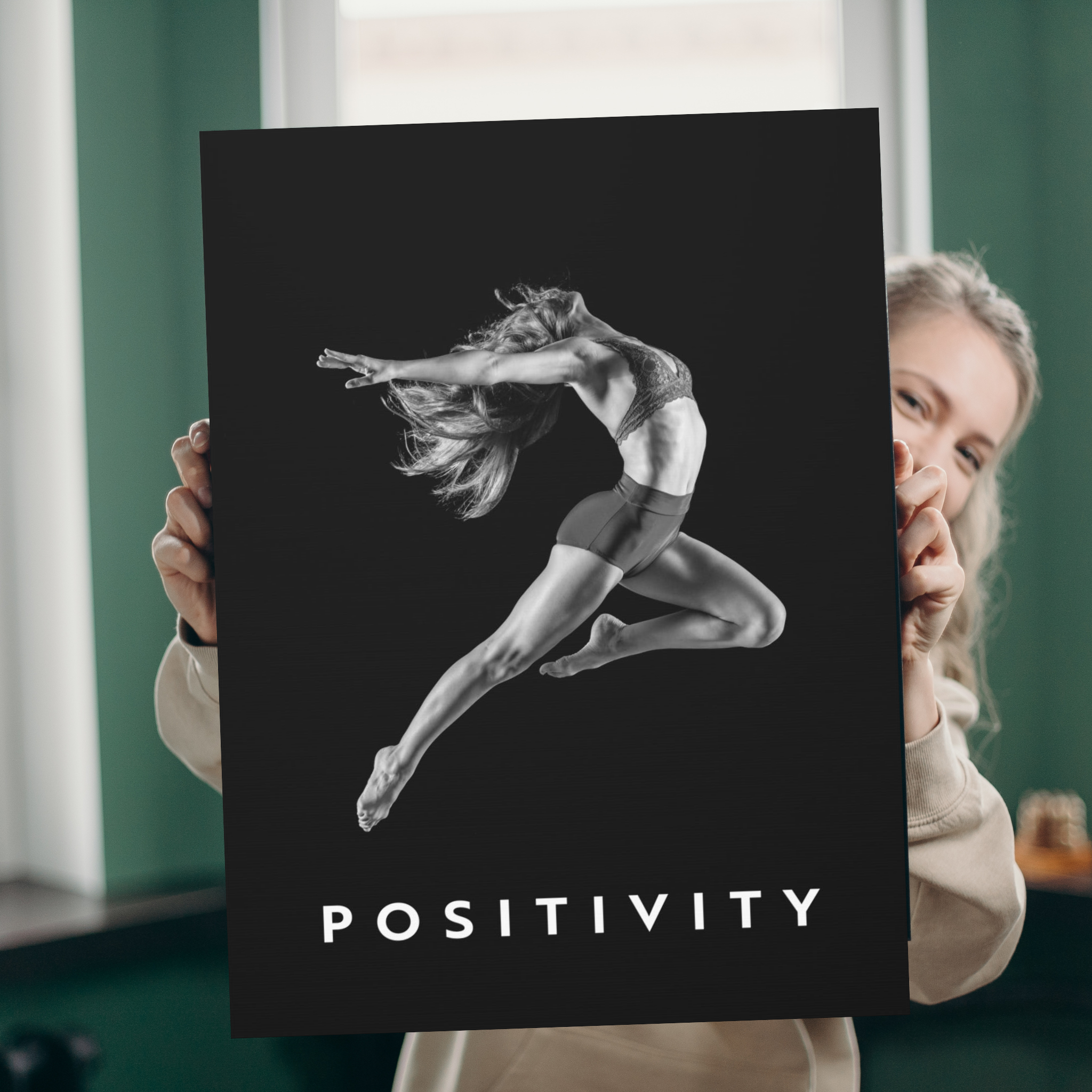 Positivity - Airborne Black And White - Wall Art additional image 1
