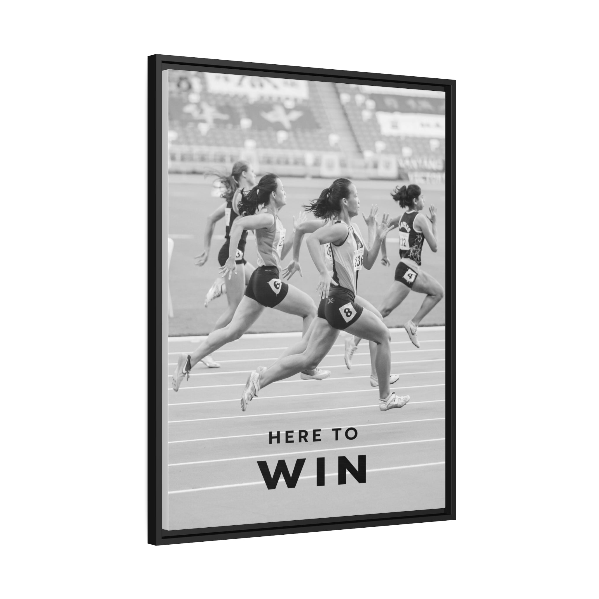 Here To Win - Runners Black And White - Wall Art additional image 6