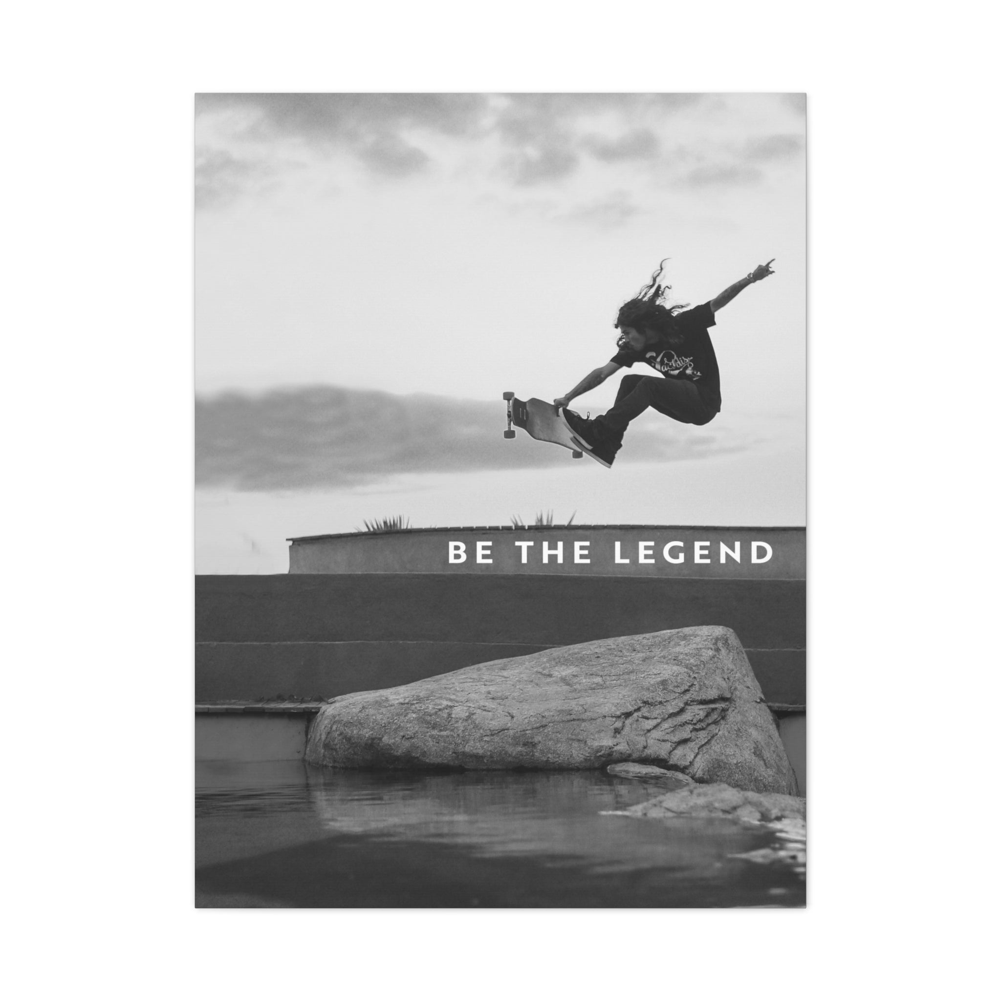 Be The Legend - Rip It Black And White - Wall Art