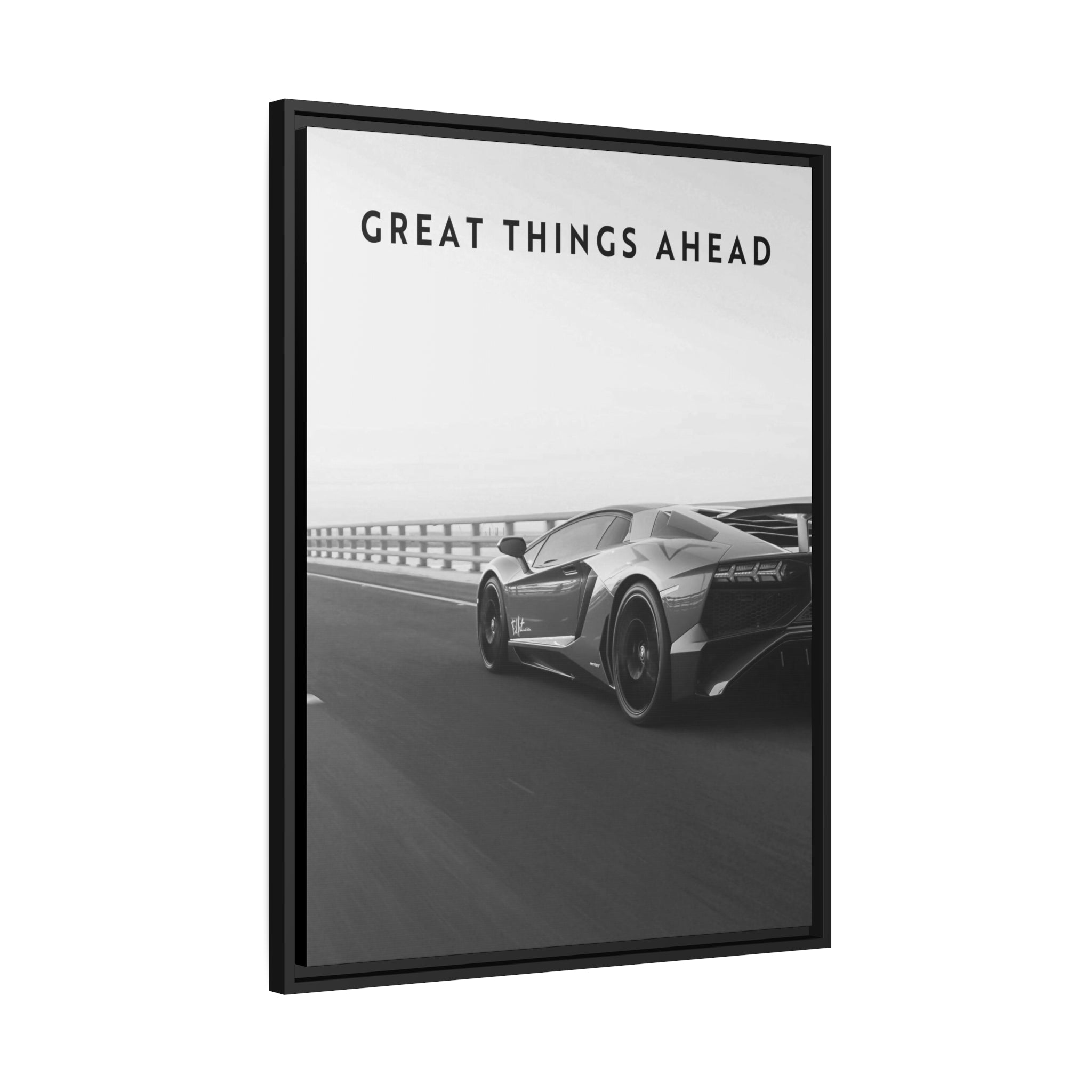 Great Things Ahead - Sports Car Black And White - Wall Art additional image 6