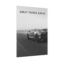 Great Things Ahead - Sports Car Black And White - Poster additional image 1