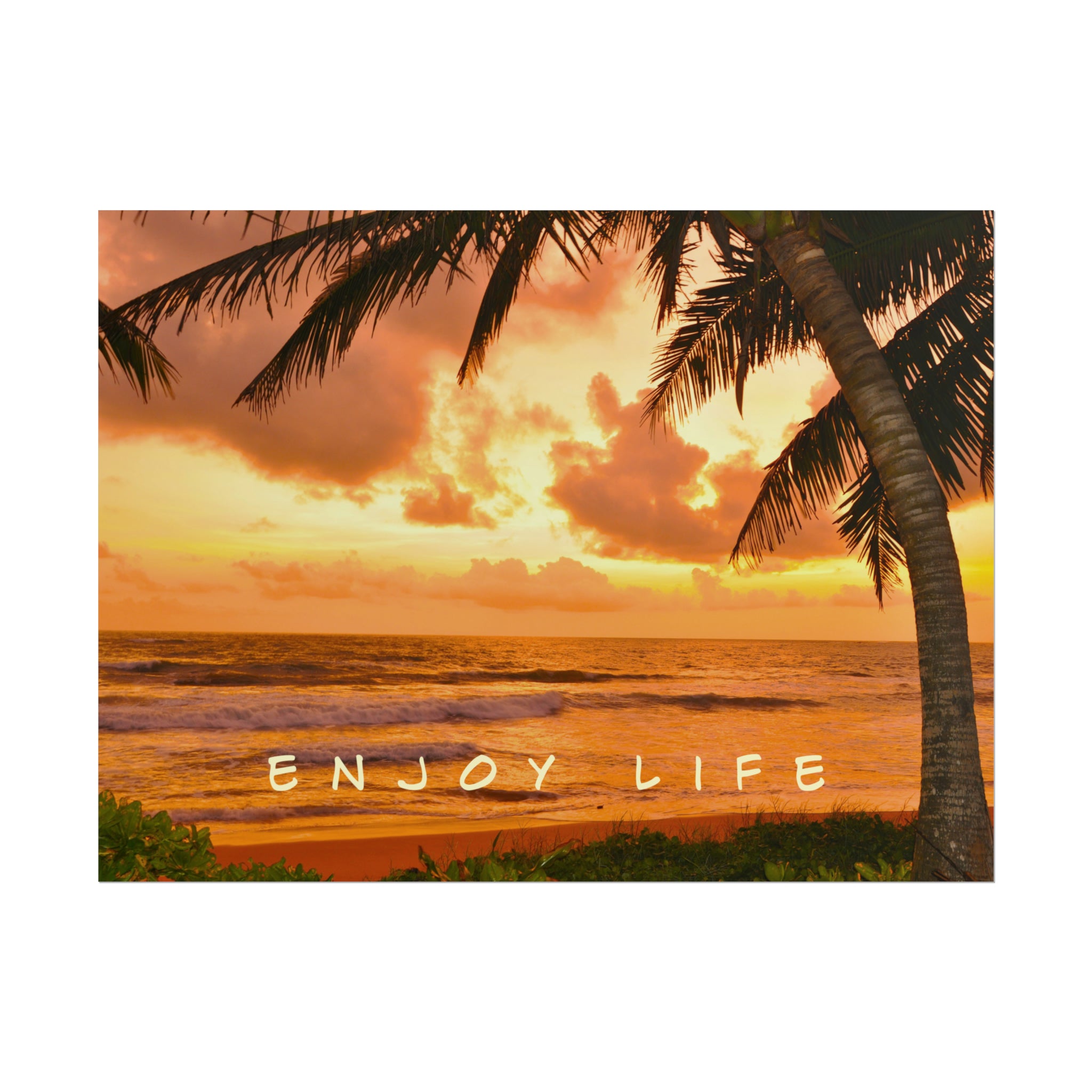 Enjoy Life Poster - Sunset - | The Design Station