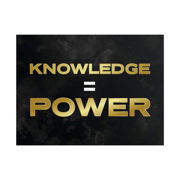 Knowledge Equals Power Poster