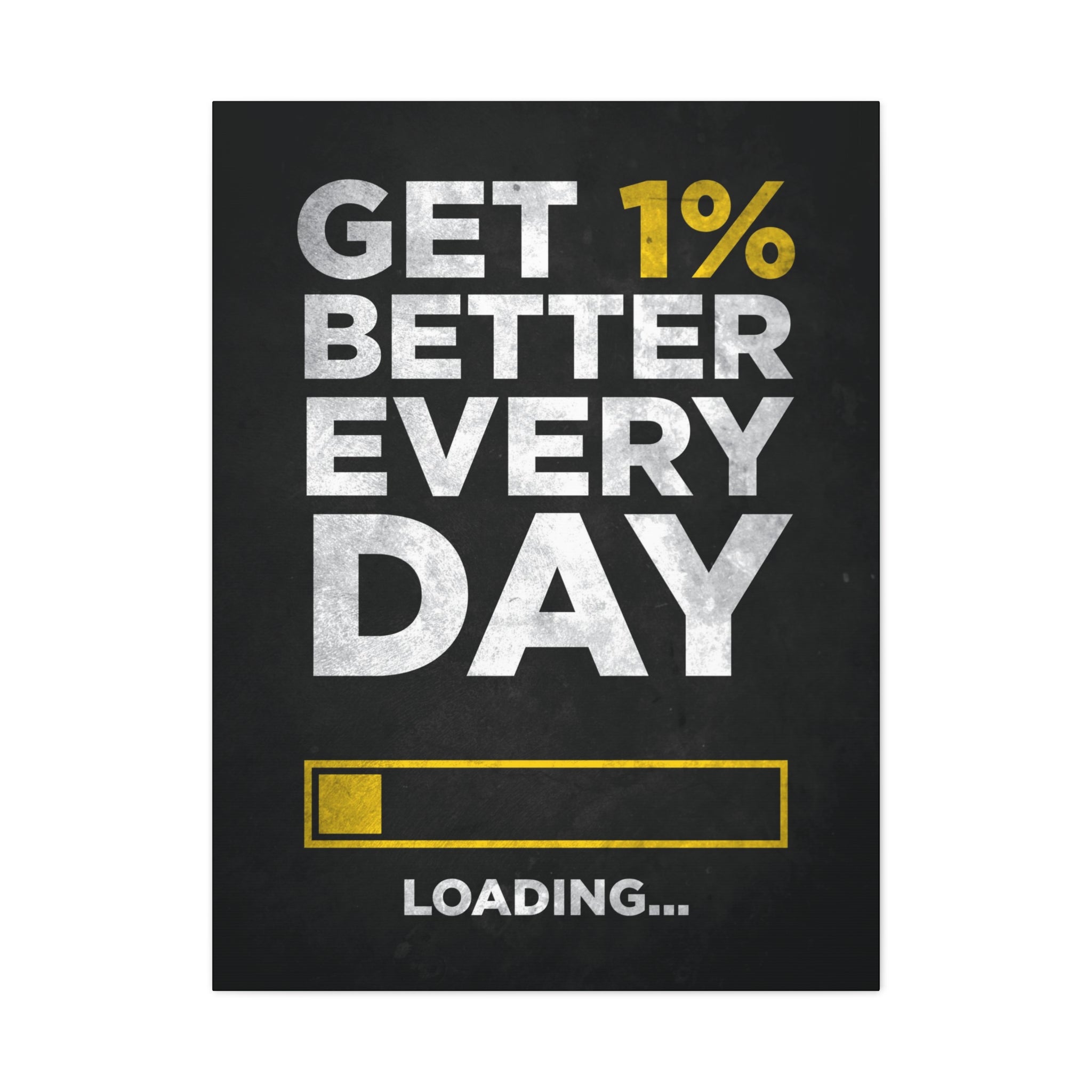 Get 1 Percent Better Every Day Motivational Canvas Art Print | The ...