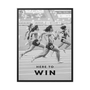 Here To Win - Runners Black And White - Wall Art additional image 5