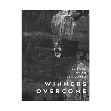 Winners Overcome - Black And White - Wall Art